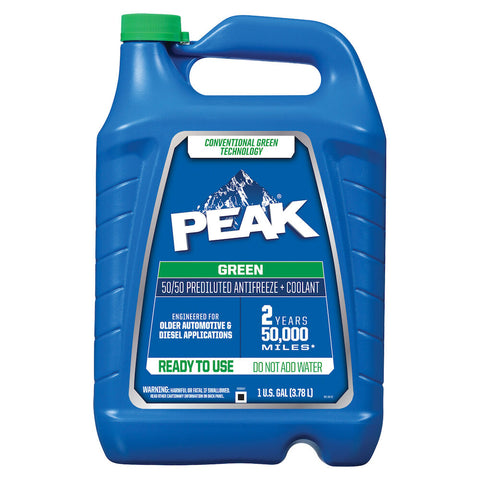 Peak 50/50 Ready to Use Anti-Freeze 6/1 Gal -Green